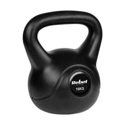 Rebel RBA-2318 Kettlebell Active 16 kg, černý
