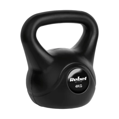 Rebel RBA-2312 Kettlebell Active 4 kg, čierna