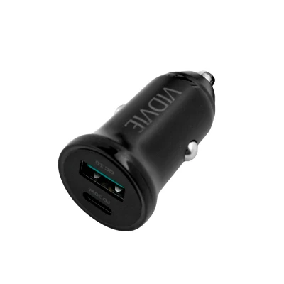 VIDVIE GSM1061 Autonabíječka 30 W, USB + USB Type-C, PowerDelivery, Quick Charge 3.0