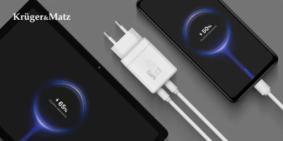 Kruger&Matz KM0856 Nabíječka 45 W GaN, USB A, USB C, Power Delivery, Quick Charge