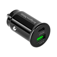 Kruger&Matz KM0870 Autonabíječka USB - A, USB - C, 3100 mA, Power Delivery, Quick Charge 3.0