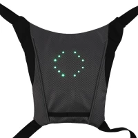 CMP VL0009 Bezdrátová LED signalizační vesta pro cyklisty s dálkovým ovládáním, černá