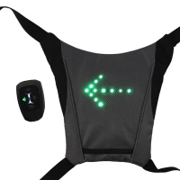 CMP VL0009 Bezdrátová LED signalizační vesta pro cyklisty s dálkovým ovládáním, černá
