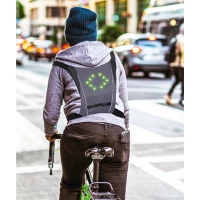 CMP VL0009 Bezdrátová LED signalizační vesta pro cyklisty s dálkovým ovládáním, černá