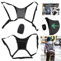 CMP VL0009 Bezdrátová LED signalizační vesta pro cyklisty s dálkovým ovládáním, černá