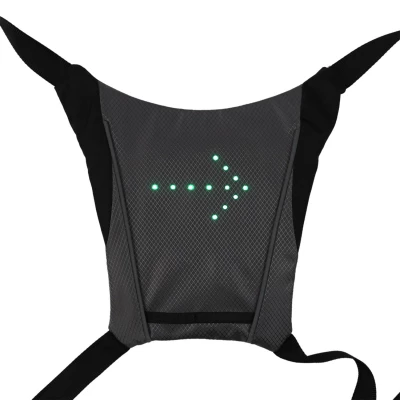 CMP VL0009 Bezdrátová LED signalizační vesta pro cyklisty s dálkovým ovládáním, černá