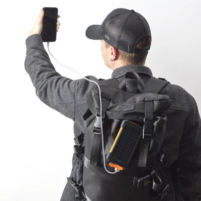 CMP HT0005 Solárna nabíjačka powerbank 5000mAh, čierna