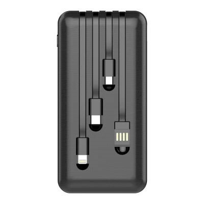 CMP HT2077 Powerbanka 10 000 mAh, 4 koncovky, černá