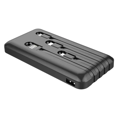 CMP HT2077 Powerbanka 10 000 mAh, 4 koncovky, černá
