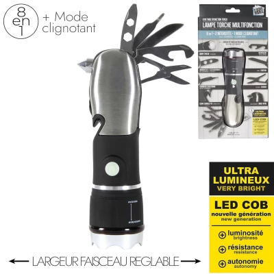 CMP LT2418 Multifunkční LED Svítilna s nářadím 8 v 1, černá