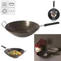 CMP KC21231 Wok pánev ocelová, 33 cm černá