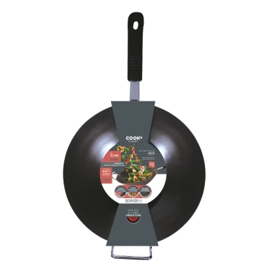 CMP KC21231 Wok pánev ocelová, 33 cm černá