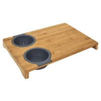 CMP KD3329 Bambusová krájecí deska s cedníkem a miskou 3 v 1