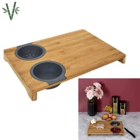 CMP KD3329 Bambusová krájecí deska s cedníkem a miskou 3 v 1