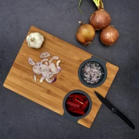 CMP KD3329 Bambusová krájecí deska s cedníkem a miskou 3 v 1