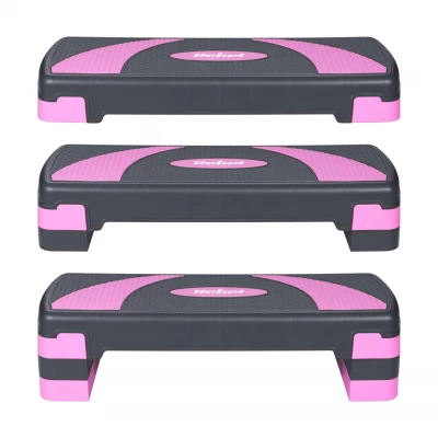 Rebel RBA-3225 Aerobic step platforma 78 cm, nastaviteľná výška, sivo-fialová
