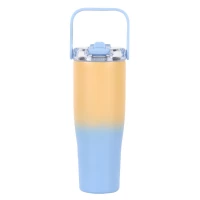 CMP KA0676 Termohrnček s rukoväťou na prenášanie, 900 ml, zeleno-oranžový