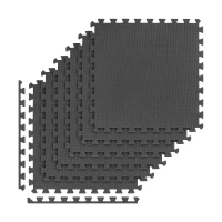 Rebel RBA-3153 Tréningová podložka z peny EVA, 180 x 120 cm, 6 ks, čierna