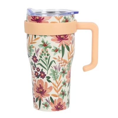 CMP KA0670 Termohrnek s uchem a brčkem 600 ml, květinová louka