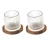 CMP KA0390 Sklenice na whisky s podtácky z akácie, 2 ks