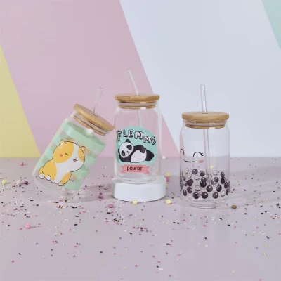 CMP KA0556 Pohár so slamkou, 450 ml, usmievavá tvár