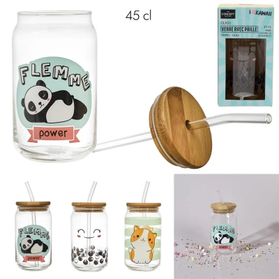 CMP KA0556 Pohár so slamkou, 450 ml, usmievavá tvár