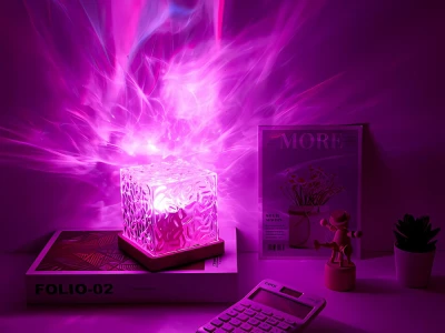 Verk 12359 Křišťálová LED lampička ve tvaru kostky, 16 barev RGB, s dálkovým ovládáním