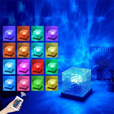 Verk 12359 Křišťálová LED lampička ve tvaru kostky, 16 barev RGB, s dálkovým ovládáním