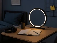 Verk 12363 Moderní kruhová LED stolní lampa 25 cm, černá