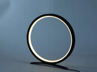 Verk 12363 Moderní kruhová LED stolní lampa 25 cm, černá