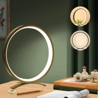 Verk 12363 Moderní kruhová LED stolní lampa 25 cm, černá