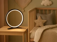 Verk 12363 Moderní kruhová LED stolní lampa 25 cm, černá