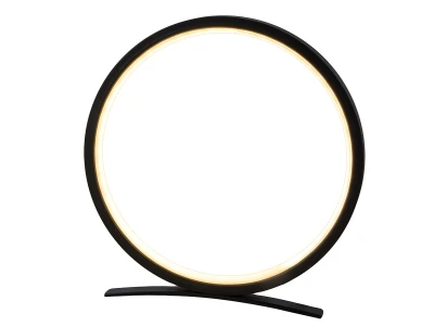 Verk 12363 Moderní kruhová LED stolní lampa 25 cm, černá