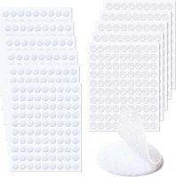 Ruhhy 25884 Samolepicí suchý zip – bílé kolečka 18 mm, 500 ks