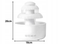 Verk 24611 Ultrazvukový aroma difuzér a zvlhčovač vzduchu s LED osvětlením, bílý