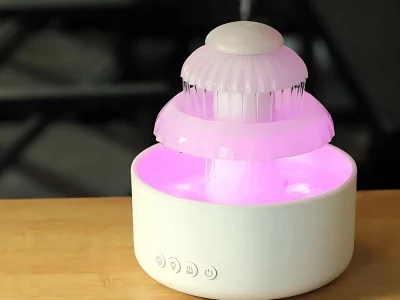 Verk 24611 Ultrazvukový aroma difuzér a zvlhčovač vzduchu s LED osvětlením, bílý