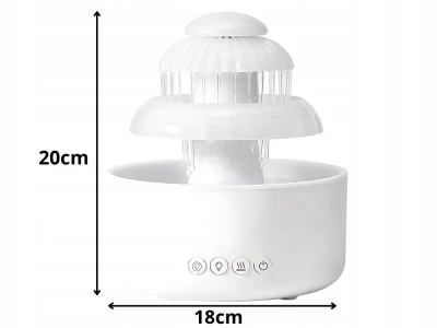 Verk 24611 Ultrazvukový aroma difuzér a zvlhčovač vzduchu s LED osvětlením, bílý