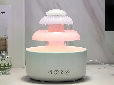 Verk 24611 Ultrazvukový aroma difuzér a zvlhčovač vzduchu s LED osvětlením, bílý
