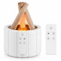 Verk 24615 Dekorativní RGB LED zvlhčovač vzduchu s efektem ohniště, bílý