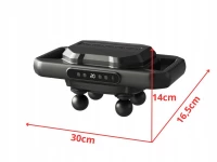 Verk 24617 Masážní přístroj na tělo, 4 hlavice, 20 úrovní, USB, černý