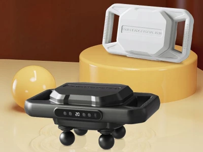 Verk 24617 Masážní přístroj na tělo, 4 hlavice, 20 úrovní, USB, černý
