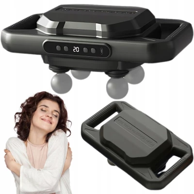 Verk 24617 Masážní přístroj na tělo, 4 hlavice, 20 úrovní, USB, černý