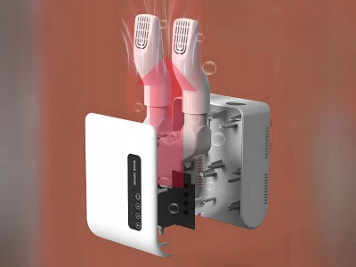 Verk 27480 Nástenný inteligentný sušič obuvi s časovačom, čierny