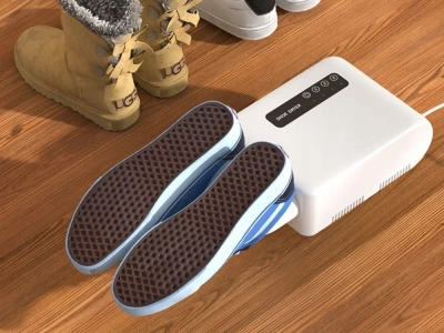 Verk 27480 Nástenný inteligentný sušič obuvi s časovačom, čierny