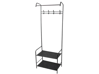 Verk 27524 Univerzální stojan na oblečení a obuv 165 x 60 cm, černý
