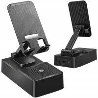 Verk 04131 Multifunkčný stolový držiak na telefón s reproduktorom Bluetooth, čierny