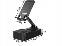 Verk 04131 Multifunkčný stolový držiak na telefón s reproduktorom Bluetooth, čierny