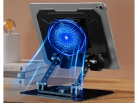 Verk 04135 Otočný držiak na tablet s ventilátorom, USB, čierny