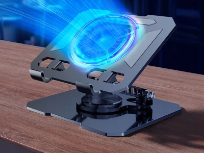 Verk 04135 Otočný držiak na tablet s ventilátorom, USB, čierny