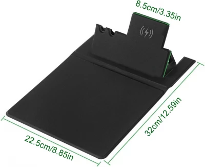 Verk 06350 Multifunkční bezdrátová nabíječka se stojánkem a podložkou, černá